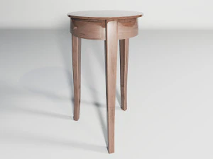 round table wood varnish 3D Model
