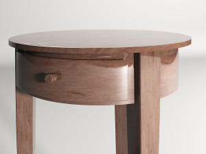 round table wood varnish 3D Model