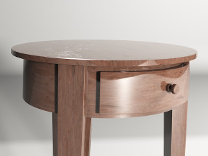round table wood varnish 3D Model