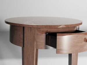 round table wood varnish 3D Model