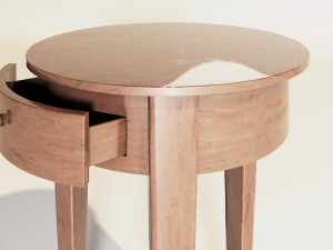 round table wood varnish 3D Model