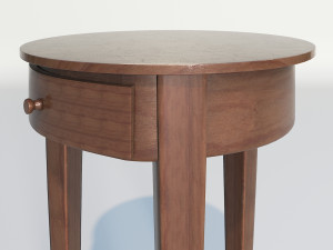 round table wood varnish 3D Model