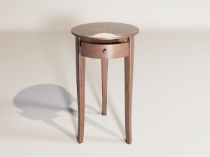 round table wood varnish 3D Model
