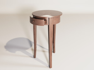 round table wood varnish 3D Model