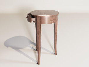 round table wood varnish 3D Model