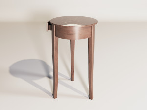 round table wood varnish 3D Model