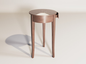 round table wood varnish 3D Model