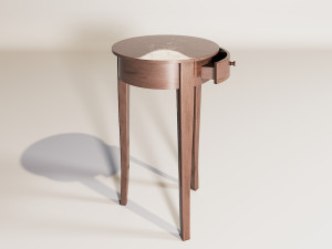 round table wood varnish 3D Model