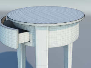 round table wood varnish 3D Model