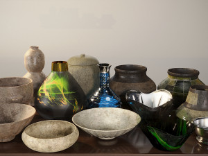 vase metall and glass v1 3D मॉडल