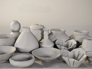 vase metall and glass v1 3D मॉडल