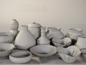 vase metall and glass v1 3D मॉडल