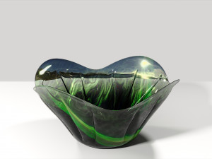 vase metall and glass v1 3D मॉडल