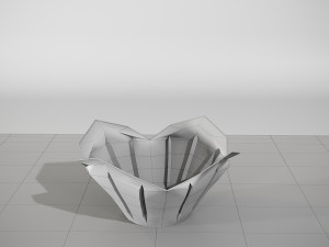 vase metall and glass v1 3D मॉडल