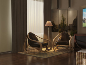rocking armchair move-lw-brl 3D मॉडल