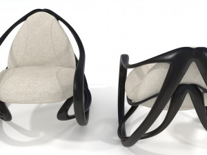 rocking armchair move-dw-lfab 3D 모델