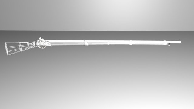 flintlock rifle kremnevoe rugio Modello 3D .c4d .max .obj .3ds .fbx .stl .blend 