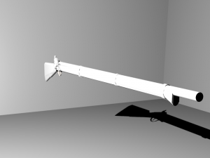 flintlock rifle kremnevoe rugio Modello 3D