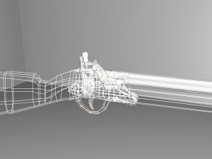 flintlock rifle kremnevoe rugio Modello 3D