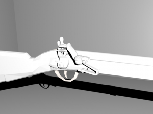 flintlock rifle kremnevoe rugio Modello 3D