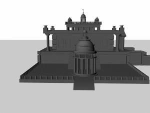 greek temple Model 3D