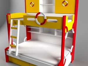 children bed 3D 모델