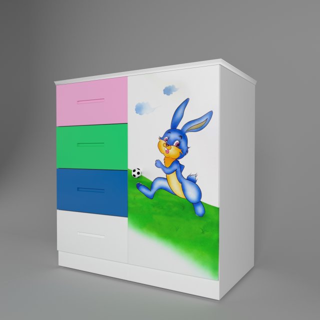 childrens cupboard 3D 모델 .c4d .max .obj .3ds .fbx .stl .blend 