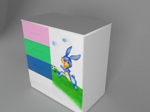childrens cupboard 3D 모델