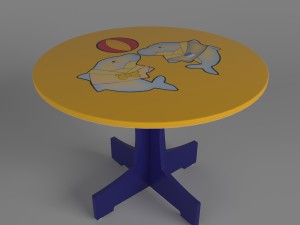 childrens table with chairs Model 3D