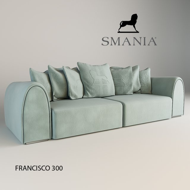 smania francisko 300 sofa Modelo 3D .c4d .max .obj .3ds .fbx .stl .blend 