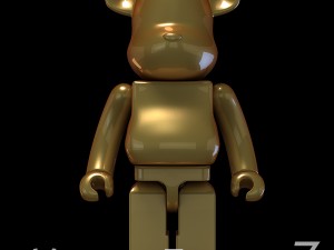 Metallics brown bearbrick 3D Модель
