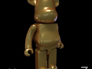 Metallics brown bearbrick 3Dモデル