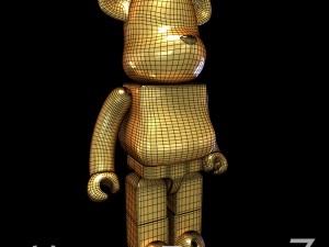 Metallics brown bearbrick 3D Модель