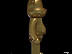 Metallics brown bearbrick 3D Model