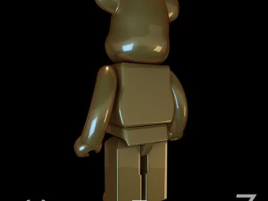 Metallics brown bearbrick 3D Model