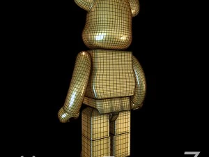Metallics brown bearbrick 3D Model