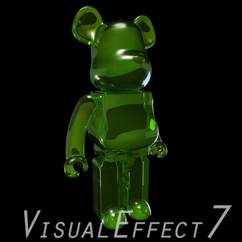 Green coolastic bearbrick 3D Model .c4d .max .obj .3ds .fbx .stl .blend 