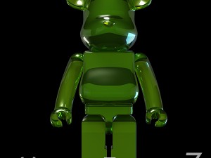 Green coolastic bearbrick 3D Model