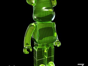 Green coolastic bearbrick 3D Model