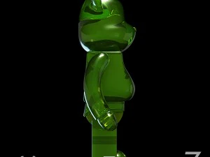 Green coolastic bearbrick 3D Model