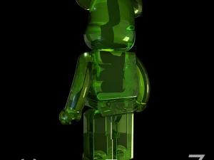 Green coolastic bearbrick 3D Model