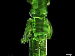 Green coolastic bearbrick 3D Model