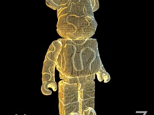 Golden path bearbrick 3D Model