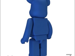 Matte blue bearbrick Modello 3D