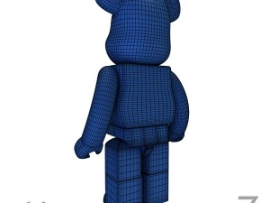 Matte blue bearbrick Modello 3D