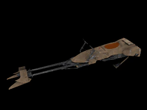 74-z speeder bike 3D Model