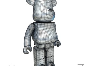 Silver bear brick Modello 3D