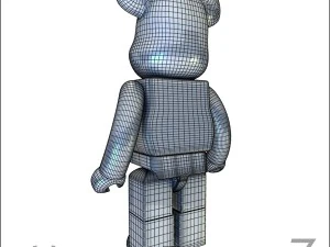 Silver bear brick 3D Model