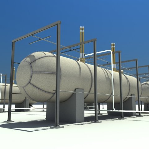 gas tank Modelo 3D .c4d .max .obj .3ds .fbx .stl .blend 