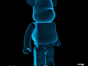 Blue xray bear brick Modelo 3D